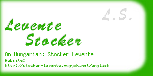 levente stocker business card